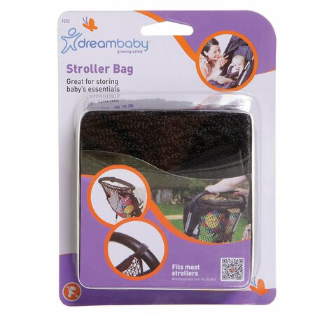 Dreambaby Strollerbuddy Stroller Net Bag - Black Mesh, 3PK F235